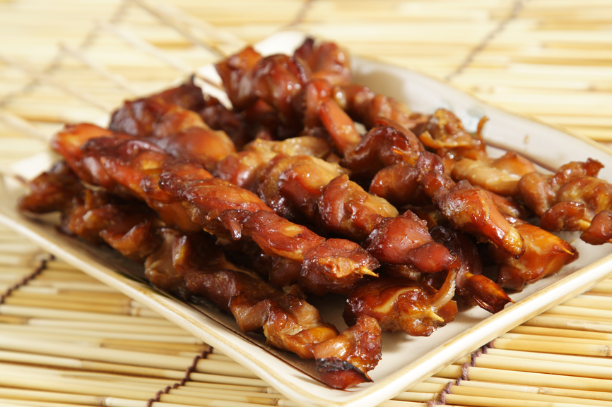 Zoom sur la brochette boeuf fromage