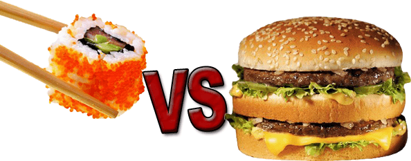 Sushis versus Big Mac